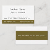 クラシ伝統的ーカスタム平モダンユニーク原 名刺 (正面/裏面)