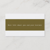 クラシ伝統的ーカスタム平モダンユニーク原 名刺 (裏面)