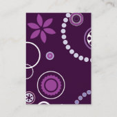 クラジー水玉模様バルミツワー披露宴カードパープル エンクロージャーカード (裏面)