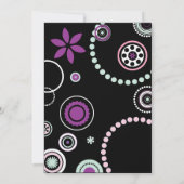 クラジー水玉模様抽象芸術結婚式招待状 招待状 (裏面)