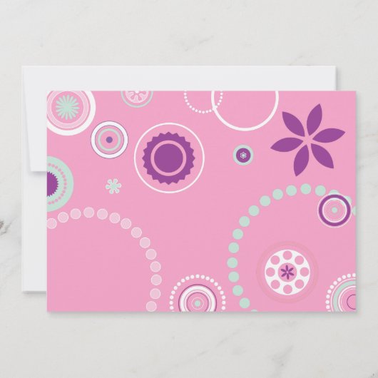 クラジー水玉模様抽象芸術結婚式招待状 招待状 (裏面)