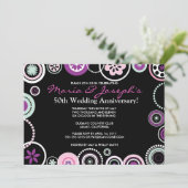 クラジー水玉模様結婚ズ記念日招待状 招待状 (スタンド正面)