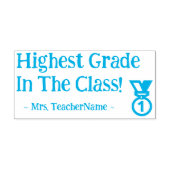 「クラスで最高の成績！」 ターターゴム印 セルフインキングスタンプ (デザイン)