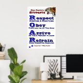 クラスのガイドライン/ルール ポスター (ホームオフィス)