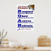 クラスのガイドライン/ルール ポスター (キッチン)