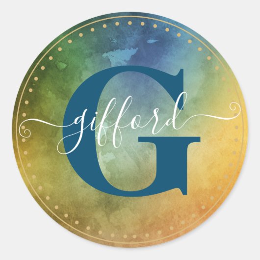 クラスのスクリプト名と先頭文字 |レインボーカラー ラウンドシール (正面)