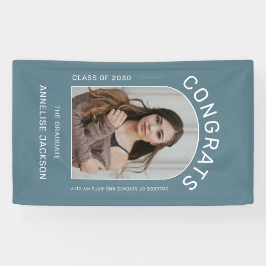 クラスのミニマルおめでとうの大学院写真 横断幕 (横)
