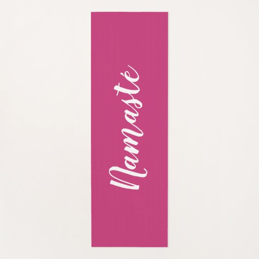 クラスのレッスンのためのカスタムなピンクのNamastéのヨガのマット ヨガマット (正面)