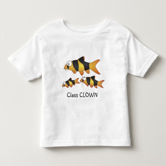 クラスの人気者-クールな魚(ピエロのloach家族) トドラーTシャツ (正面)