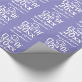 クラスの任意の年のカスタム色と文字ギフト紙 ラッピングペーパー (角)