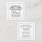 クラスの卒業の挿入物の発表のエンクロージャ コーリングカード (正面/裏面)