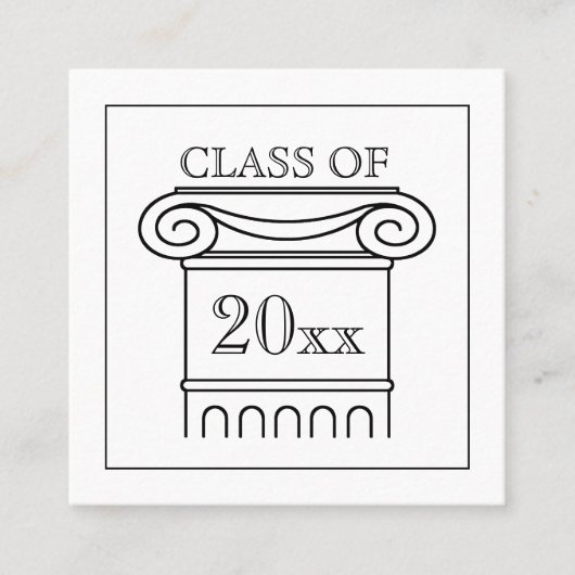 クラスの卒業の挿入物の発表のエンクロージャ コーリングカード (正面)