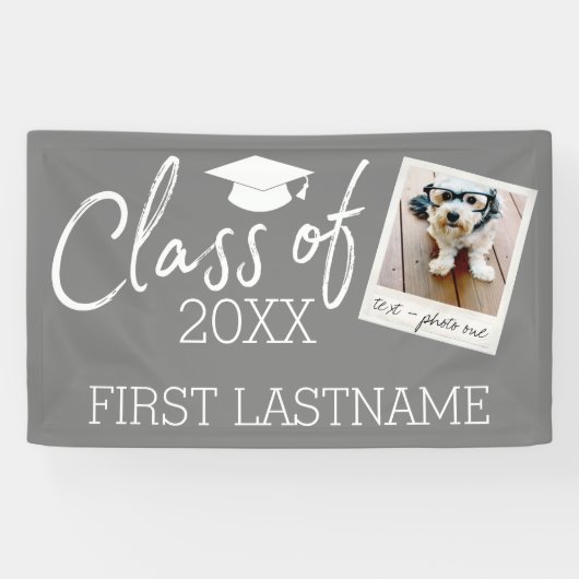 クラスの卒業式広場の写真コラージュ 横断幕 (横)