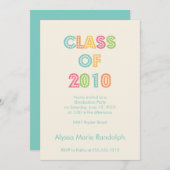 クラスの卒業招待状のトップ 招待状 (正面/裏面)