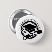 クラスの卒業生総代のギフト 缶バッジ (正面&裏面)