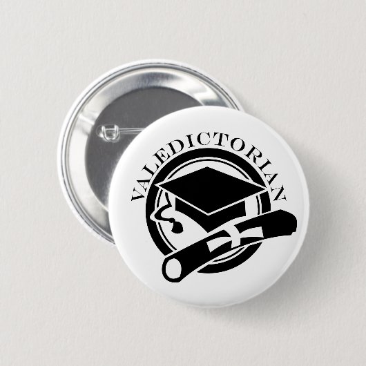 クラスの卒業生総代のギフト 缶バッジ (正面&裏面)