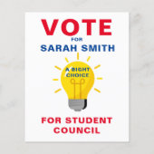 クラスの大統領のための折衷的な投票:明るい選択 チラシ (裏面)