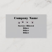 クラスの火器の名刺を隠して下さい 名刺 (裏面)