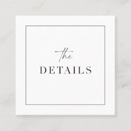 クラスの結婚詳細エンクロージャスキャンQRコードカード スクエア名刺