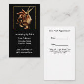 クラスの美容師クライアントアポイントメントカード 名刺 (正面/裏面)