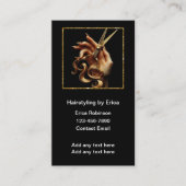 クラスの美容師クライアントアポイントメントカード 名刺 (正面)