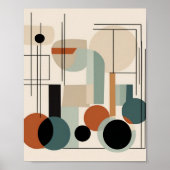 クラスの色とミニマユニークリモダンリスト ポスター (正面)