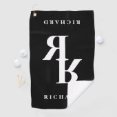 クラスの複数名イニシャルのモノグラムテンプレート ゴルフタオル (インサイチュ)