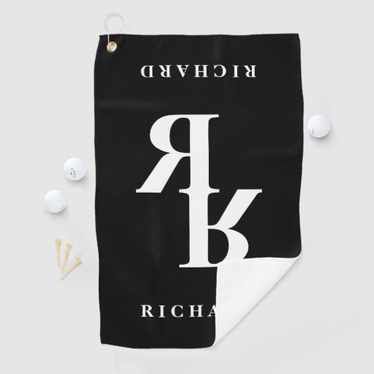 クラスの複数名イニシャルのモノグラムテンプレート ゴルフタオル (インサイチュ)