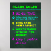 クラスの規則 ポスター (正面)