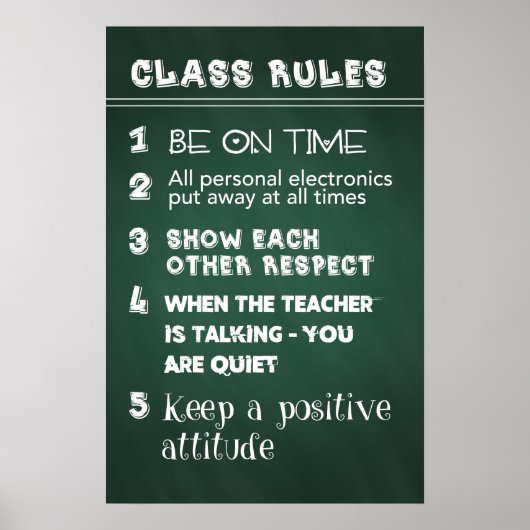 クラスの規則 ポスター (正面)