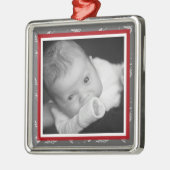 クラスの赤いオーナメントのTouch メタルオーナメント (左)