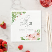 クラスの赤面フローラ水の色の卒業 スタンダードランチョンナプキン (インサイチュ)