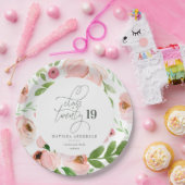 クラスの赤面フローラ水の色の卒業 ペーパープレート (パーティー)