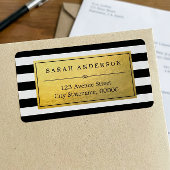 クラスの金ゴールドラベルと白黒ストライプの ラベル