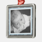 クラスの青いオーナメントのTouch メタルオーナメント (左)