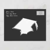 クラスの2012写真招待ブラック インビテーションポストカード (裏面)