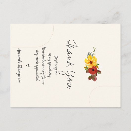 クラスの2025フローラ写真卒業 ポストカード (裏面)