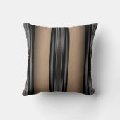 クラスのTouchは黒でかタンまたは金ゴールドまたは灰色縞で飾ります クッション (裏面)