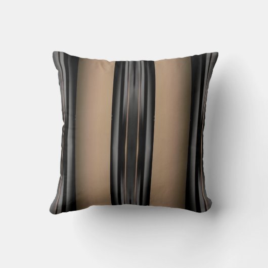 クラスのTouchは黒でかタンまたは金ゴールドまたは灰色縞で飾ります クッション (裏面)