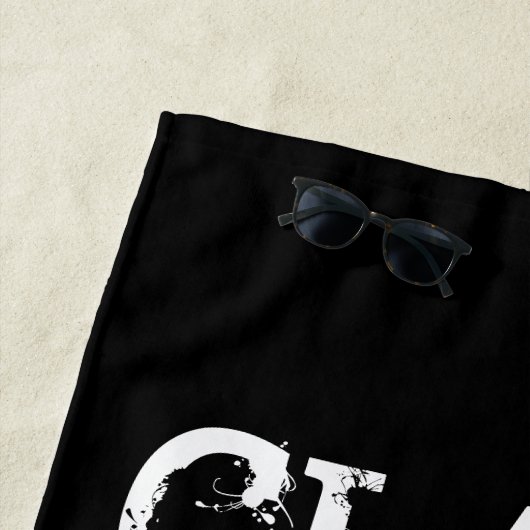 クラスはのカスタマイズ年の卒業を書き入れます ビーチタオル (インサイチュ)