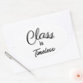クラスはタイムレスステッカー 楕円形シール (封筒)