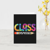 クラスは学校の最後の日の幸せな絞り染めGを解雇 カード (黄色い花)