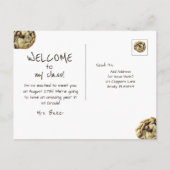 クラスへようこそ新学期先生はがき ポストカード (裏面)