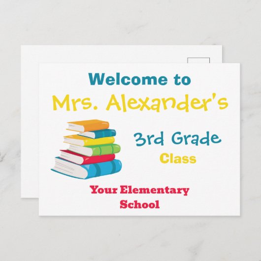 クラスへようこそ新学期 ポストカード (正面/裏面)