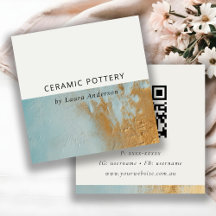 クラスアクアブルー金ゴールド絵を描油テクスチャQRコード