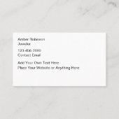 クラスアンバージュエリーフェイクジェムストーンルック 名刺 (裏面)