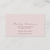 クラスイエレガントバラ金ゴールドグリッターオンマーブルデザイン 名刺 (裏面)