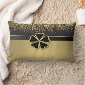 クラスイエレガントリッシュシャムロフェイクック、金ゴールド紙吹雪 ランバークッション (ブランケット)