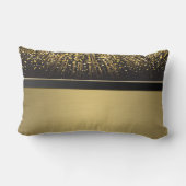 クラスイエレガントリッシュシャムロフェイクック、金ゴールド紙吹雪 ランバークッション (裏面)