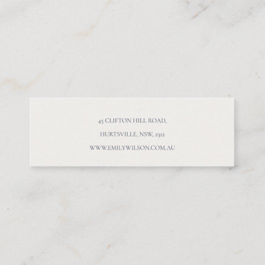 クラスイエレガント抽象芸術赤面水彩フローラ スキニー名刺 (裏面)